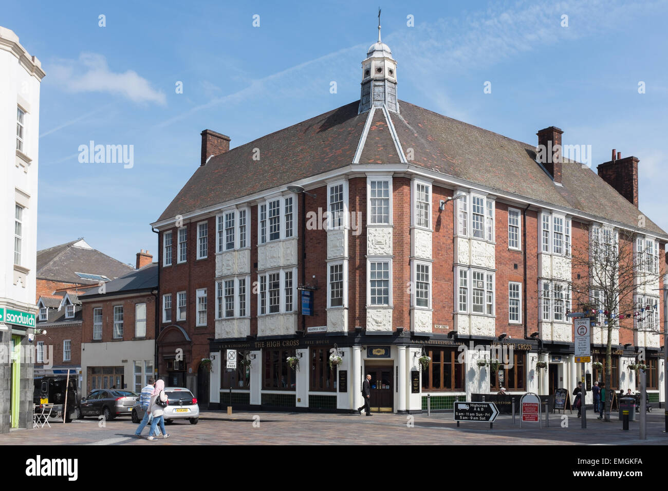 La Croix Haute Weatherspoon pub dans le centre de Leicester Banque D'Images