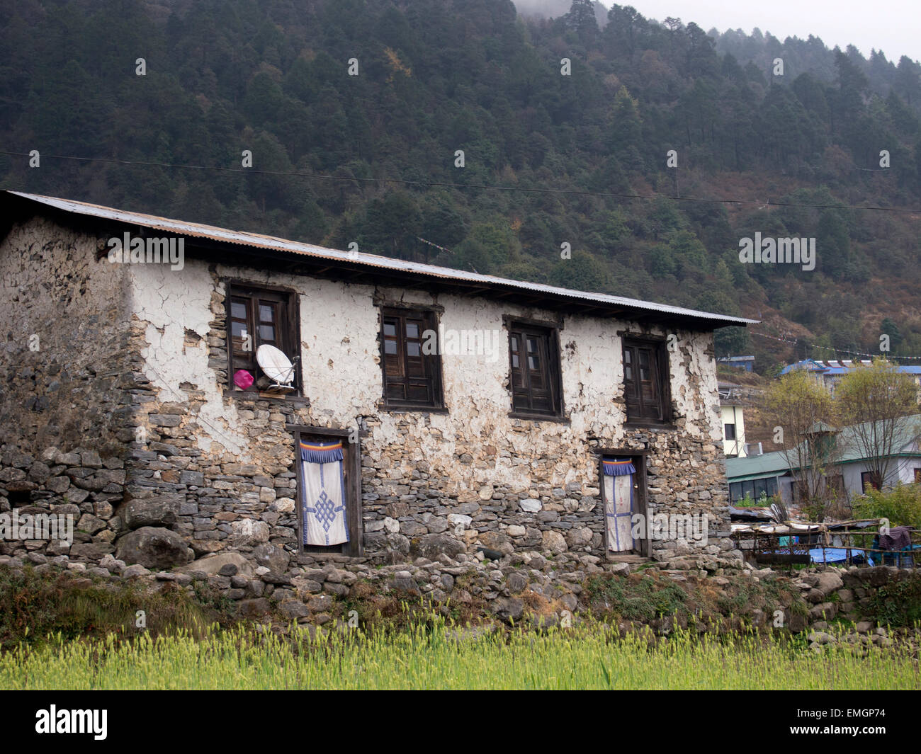 Trekkers Guest House Himalaya Lukla au Népal Asie Banque D'Images