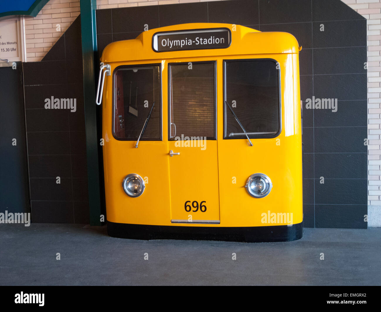 Métro réplique avant de la cabine Olympia Stadion de Berlin Banque D'Images