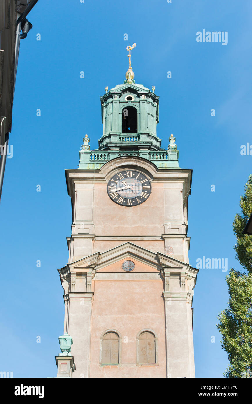 Storkyrkan à Gamla Stan (vieille ville) de Stockholm, Suède. Banque D'Images