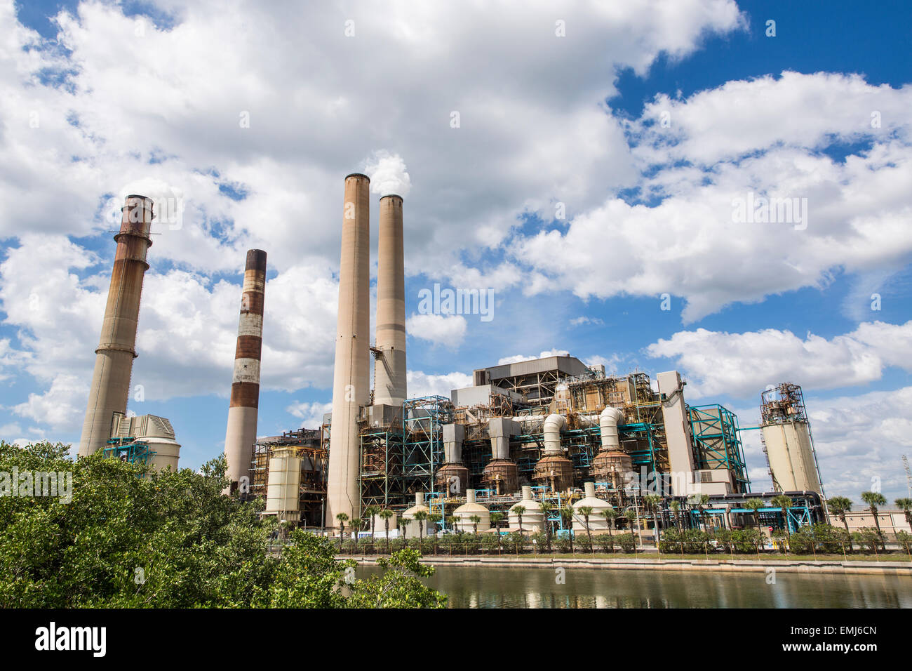 Big Bend Power Station, Tampa Electric, Apollo Beach en Floride. Banque D'Images