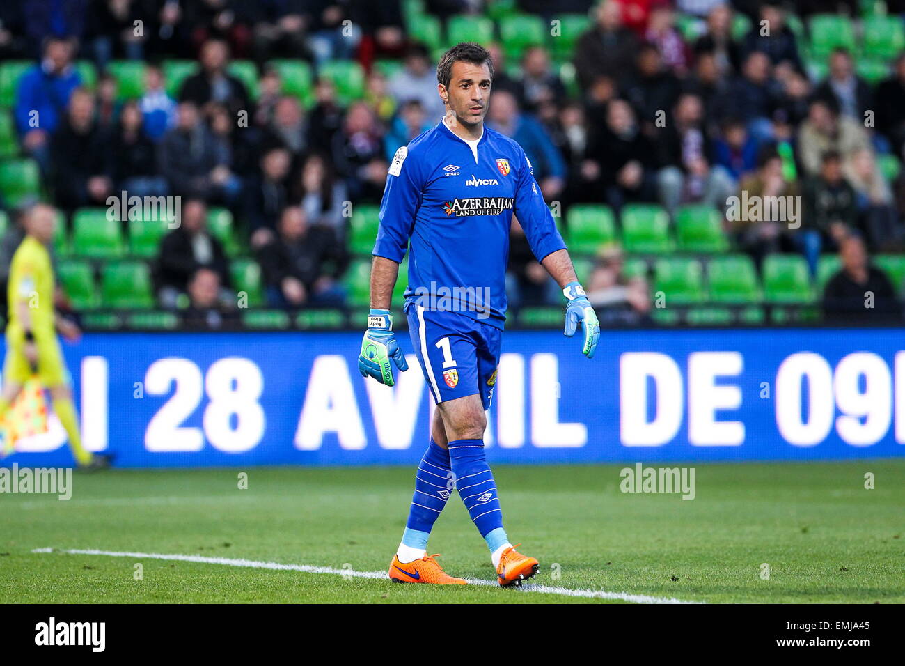 Rudy RIOU - 18.04.2015 - Metz/Objectif - 33eme journée de Ligue 1.Photo : Fred Marvaux/Icon Sport Banque D'Images