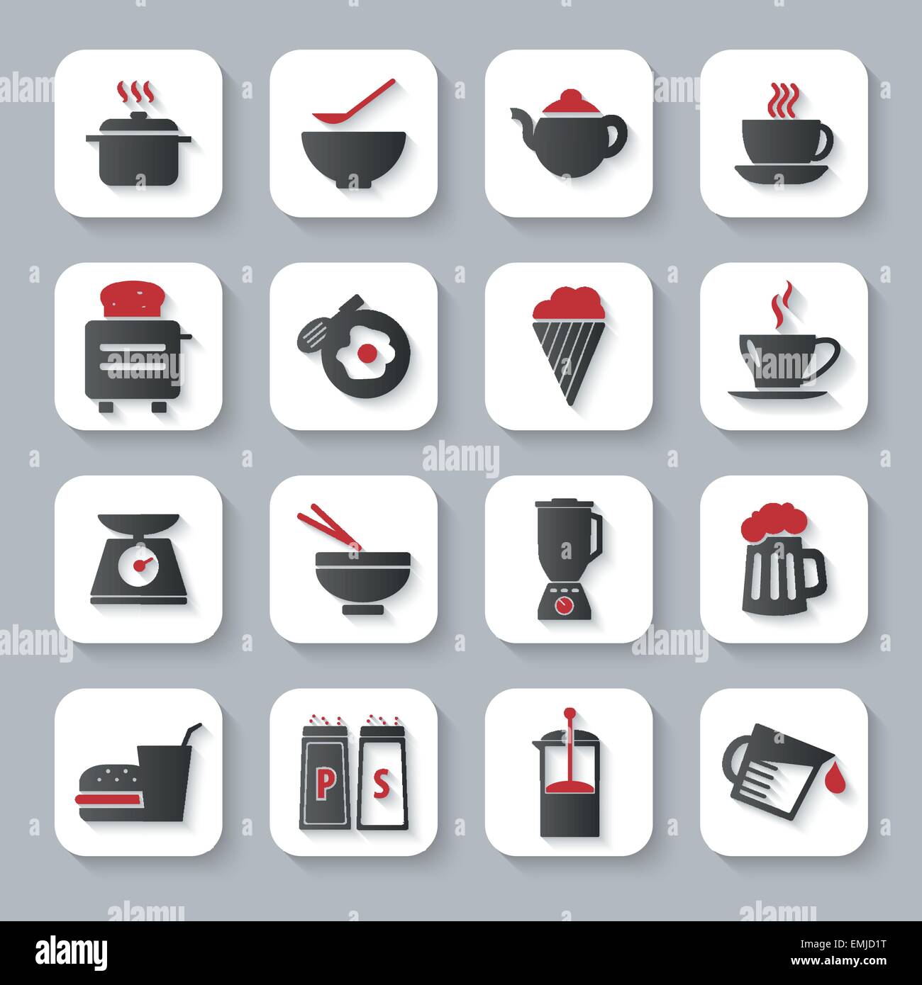 Télévision Cuisine moderne blanc et de l'alimentation des icônes avec long shadow Illustration de Vecteur Télévision Cuisine moderne blanc et de l'alimentation des icônes avec long shadow Illustration de Vecteur