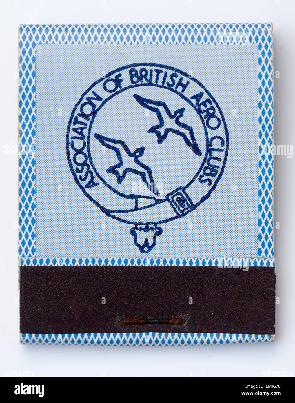 Allumettes Vintage advertising l'Association of British aéro-clubs Banque D'Images