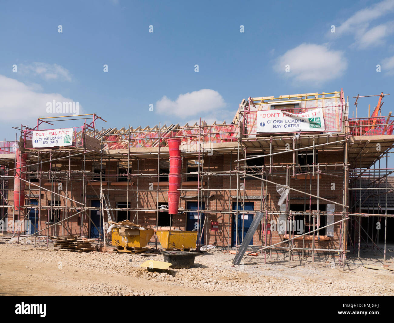 La construction de nouveaux logements, Lincolnshire, Angleterre, RU Banque D'Images