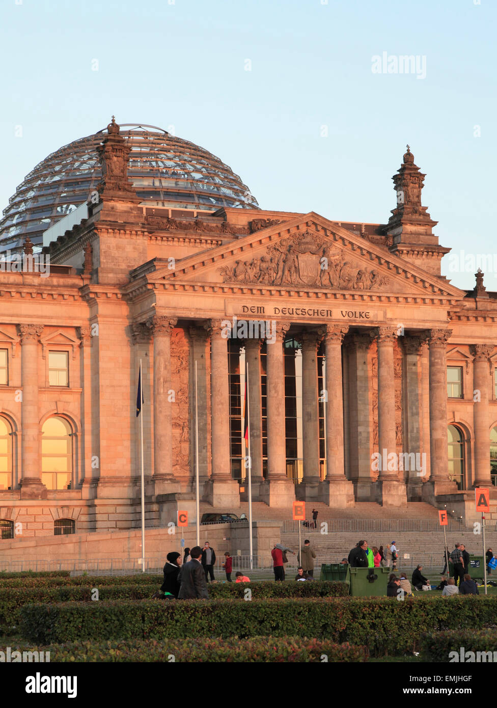Allemagne, Berlin, le Reichstag, le Parlement, Banque D'Images