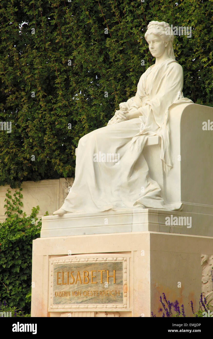 L'Autriche, Vienne, l'Impératrice Elisabeth, Volksgarten statue, Banque D'Images