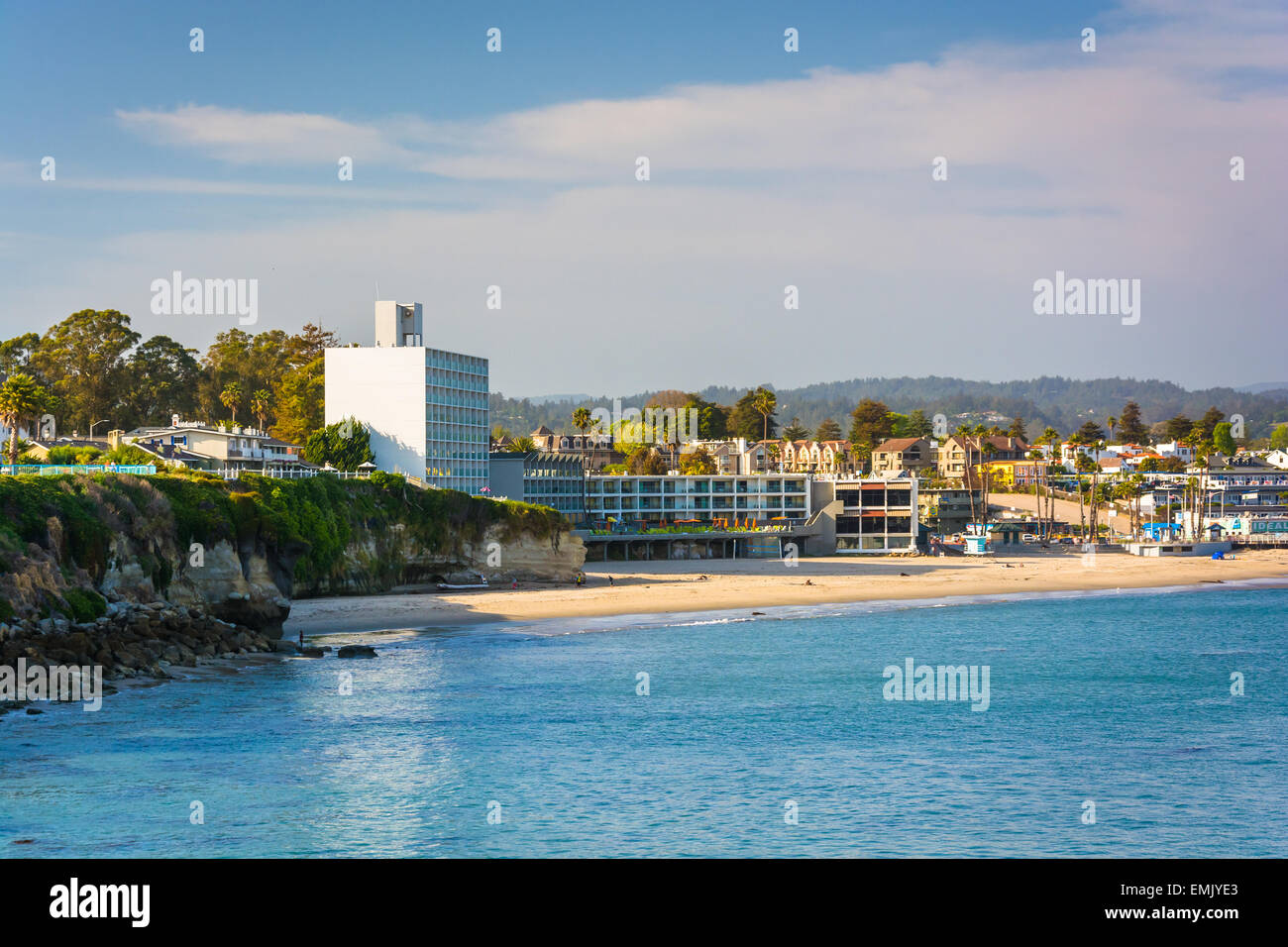 Vue de la plage à Santa Cruz, en Californie. Banque D'Images
