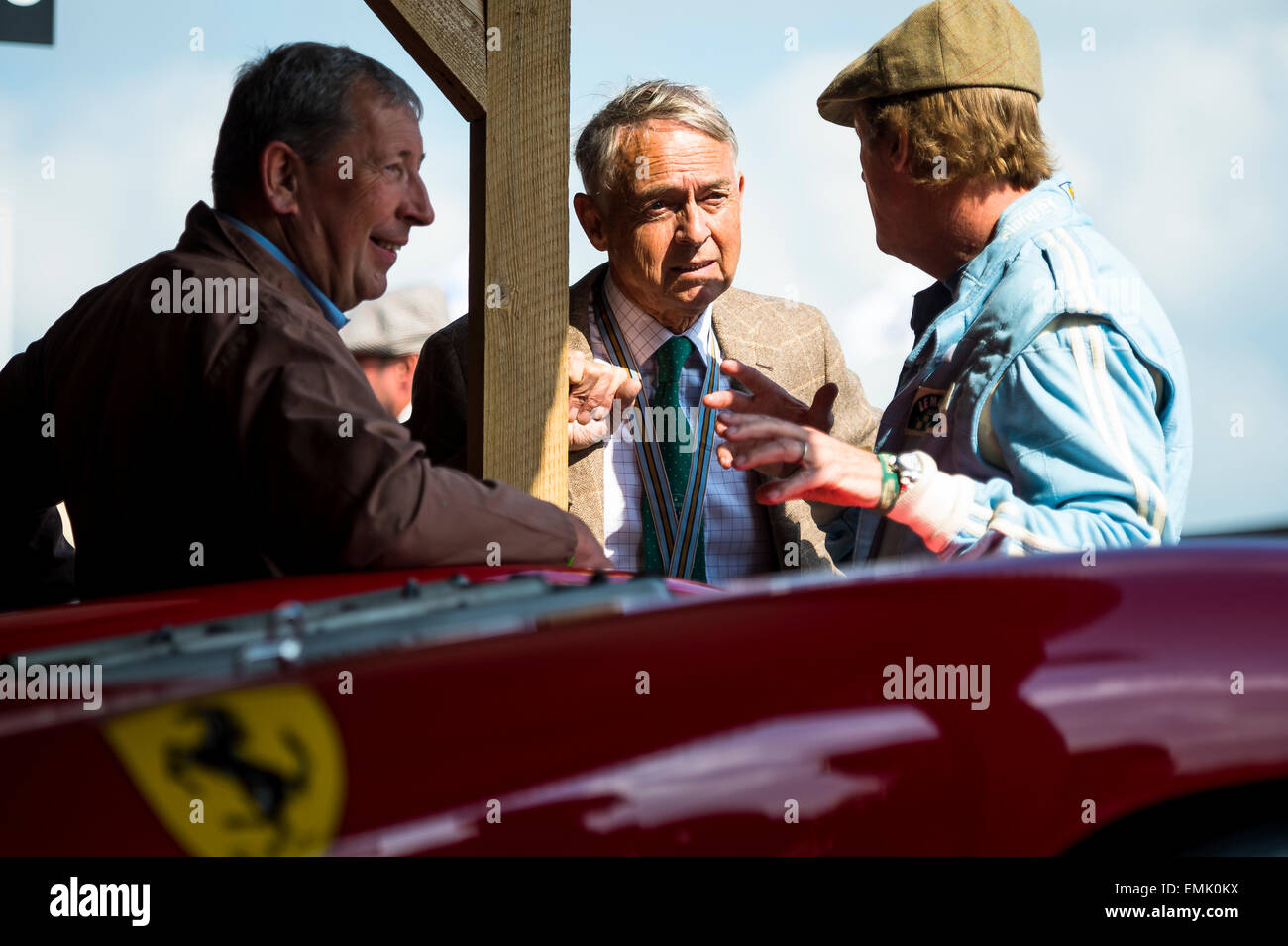 CHICHESTER, ANGLETERRE - du 12 au 14 septembre 2014 : la course automobile historique festivités sur et en dehors de la piste pour le Goodwood Revival. La renaissance célèbre l'âge d'or de motorsport au Goodwood Motor Circuit, de 1948 à 1966. Banque D'Images