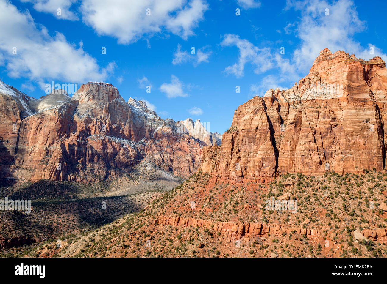 Le parc national de Zion dans l'Utah Banque D'Images