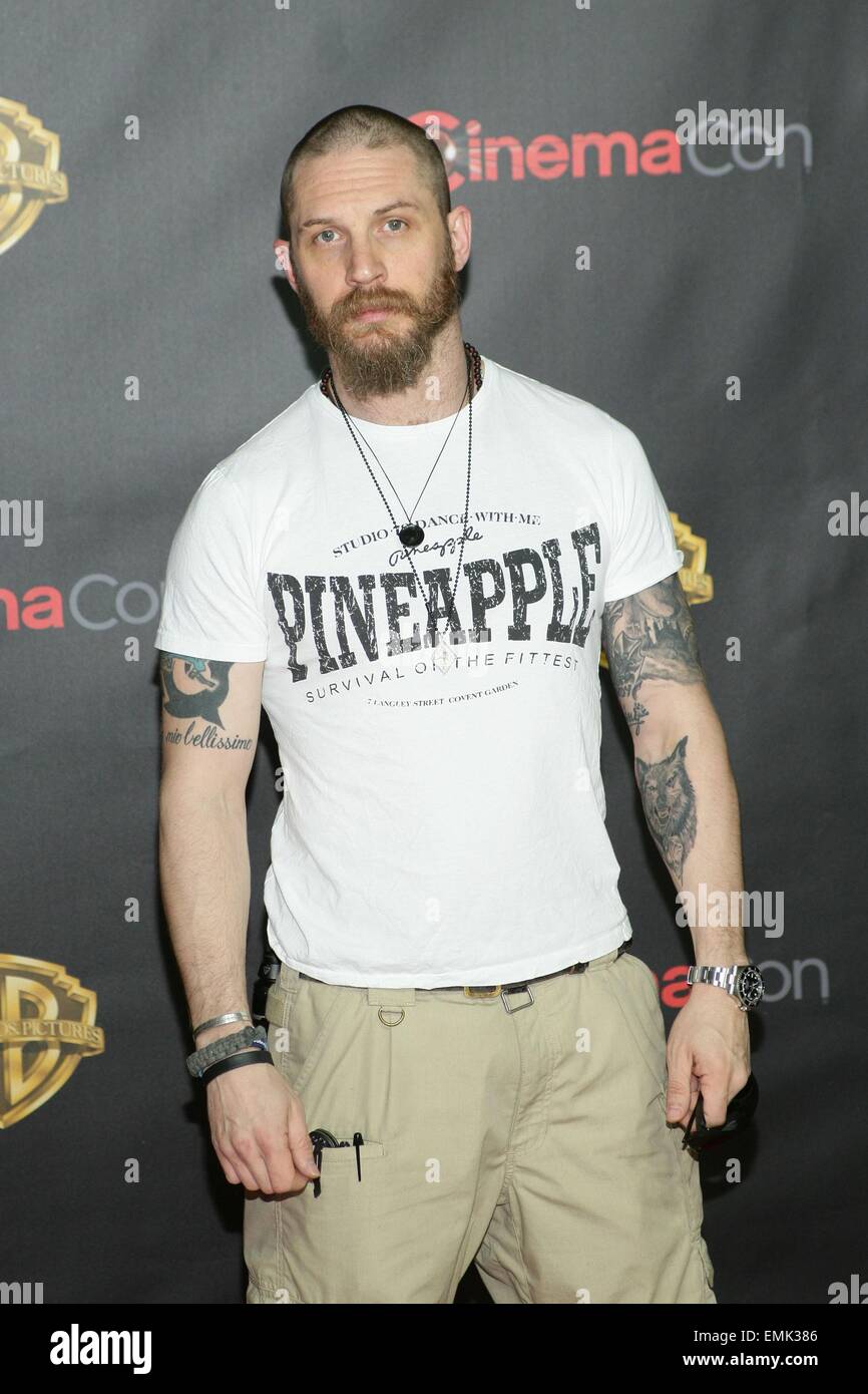 Tom Hardy présents pour Warner Bros Pictures 'The Big Picture' Événement au CinemaCon 2015, le Colosseum du Caesars Palace, Las Vegas, NV 21 avril 2015. Photo par : James Atoa/Everett Collection Banque D'Images
