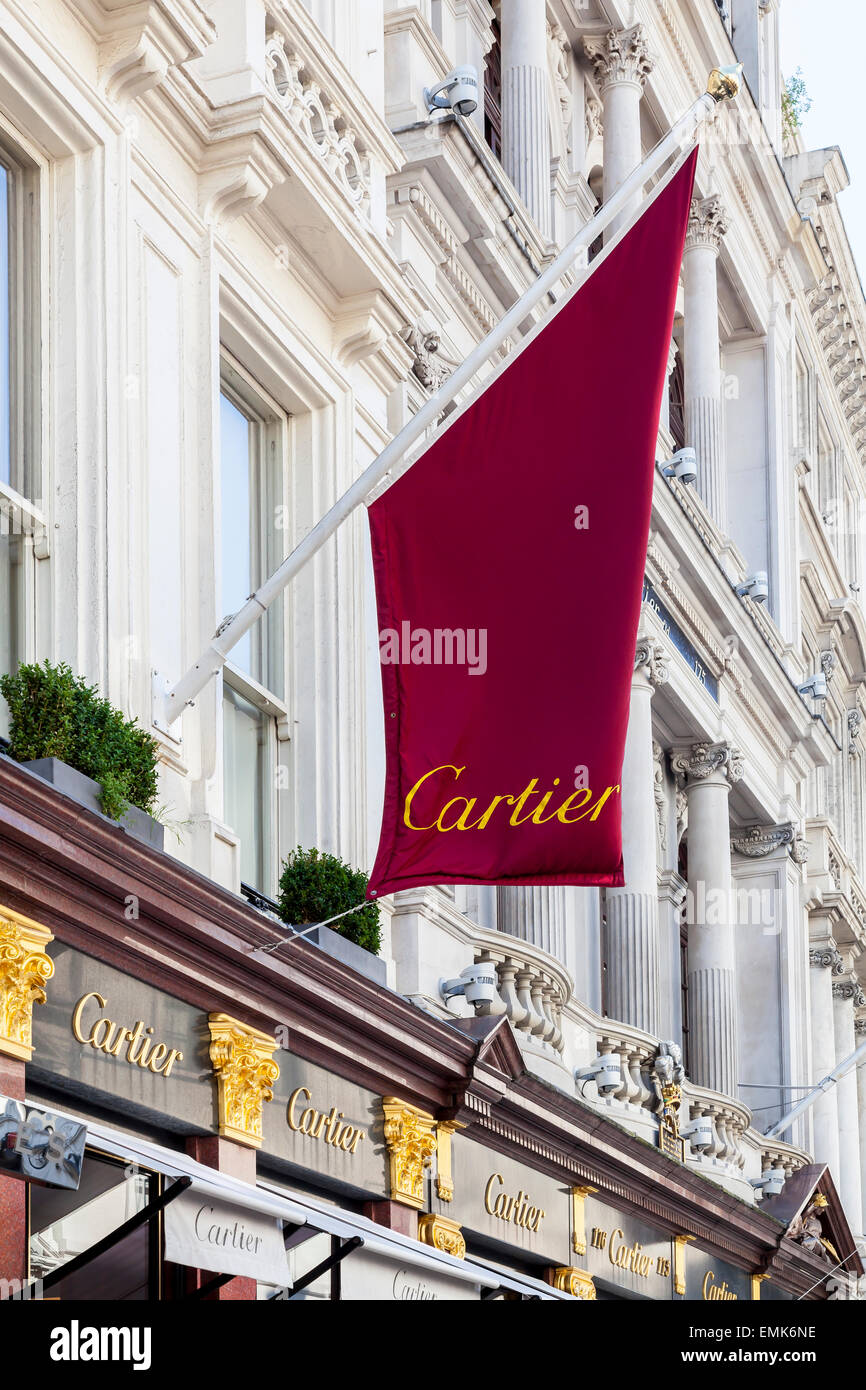 Boutique de bijoux Cartier, Londres, Angleterre, Royaume-Uni Banque D'Images