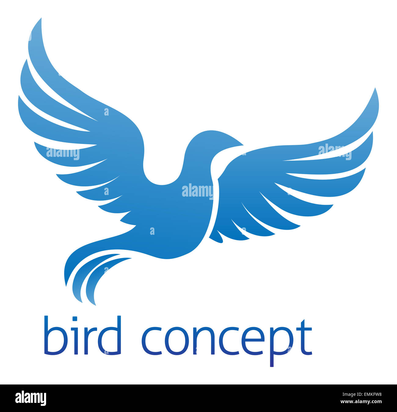 Un oiseau ou flying blue dove conception Banque D'Images