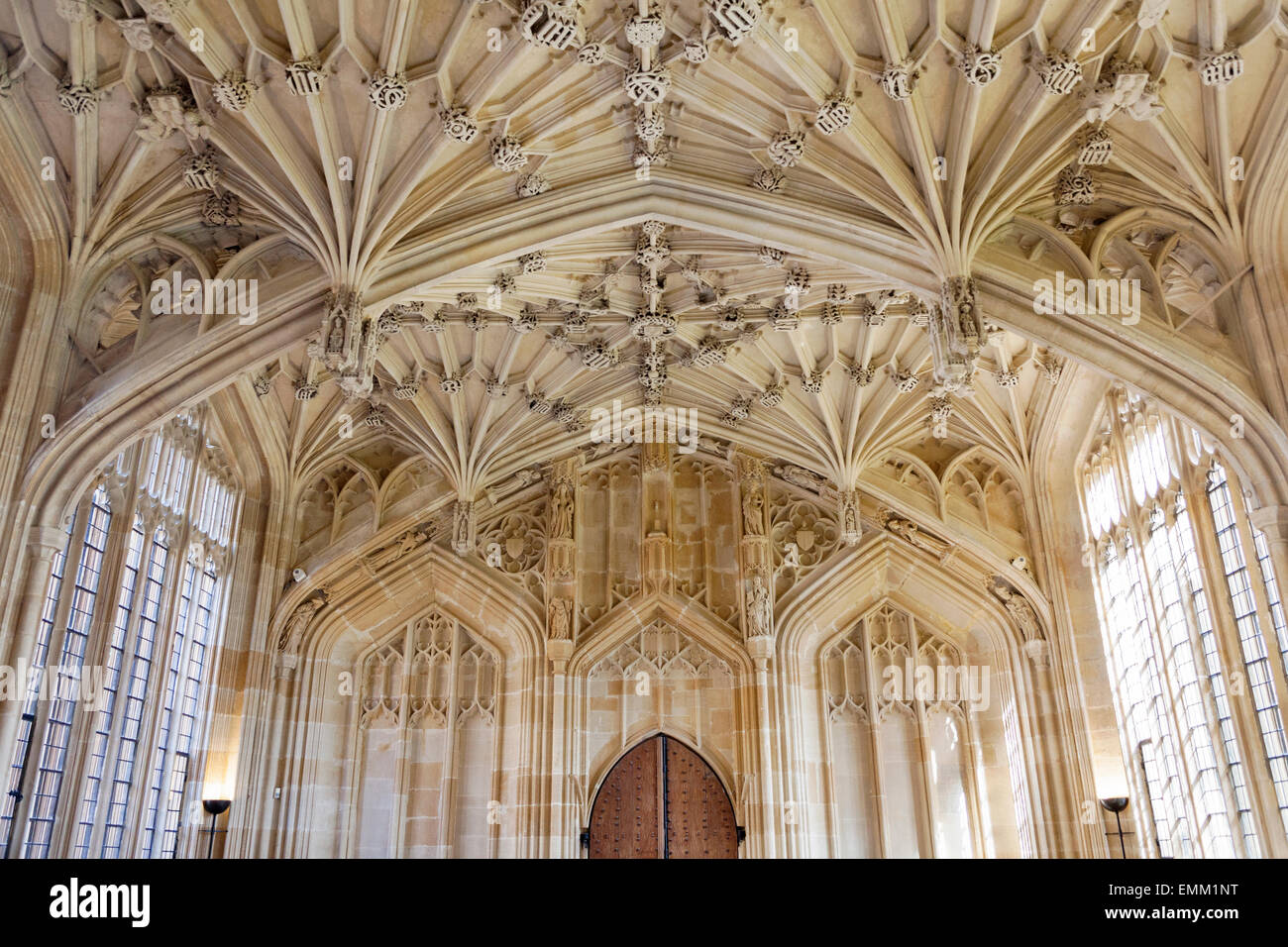 [L'Université d'Oxford] intérieur du bâtiment, 'Divinity School', [Bodleian Library], Oxford, England, UK Banque D'Images