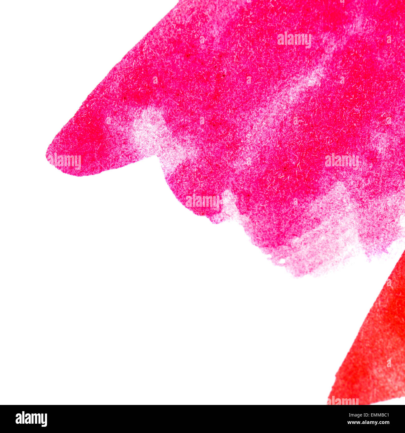 Aquarelle abstraite tache. L'art de la couleur arrière-plan. Éléments de conception. Peinture Magenta. Banque D'Images