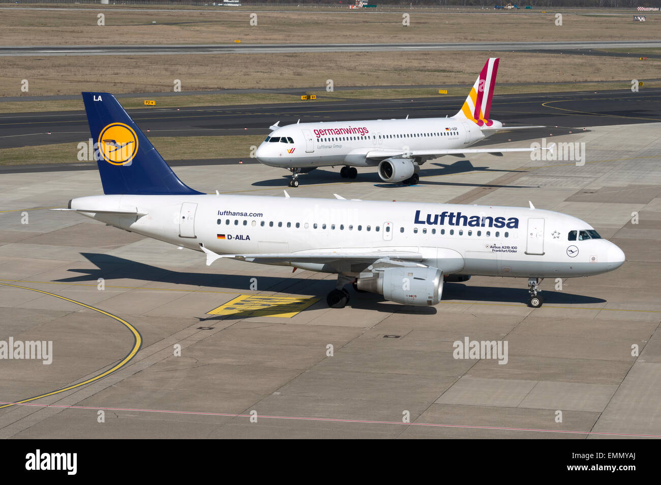 Lufthansa et Germanwings, avions commerciaux Banque D'Images