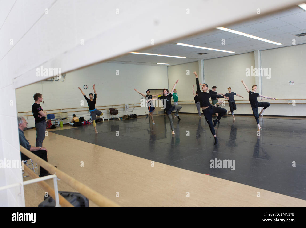 Danseurs de Ballet sont la formation à Banff, Canada centre culturel Banque D'Images