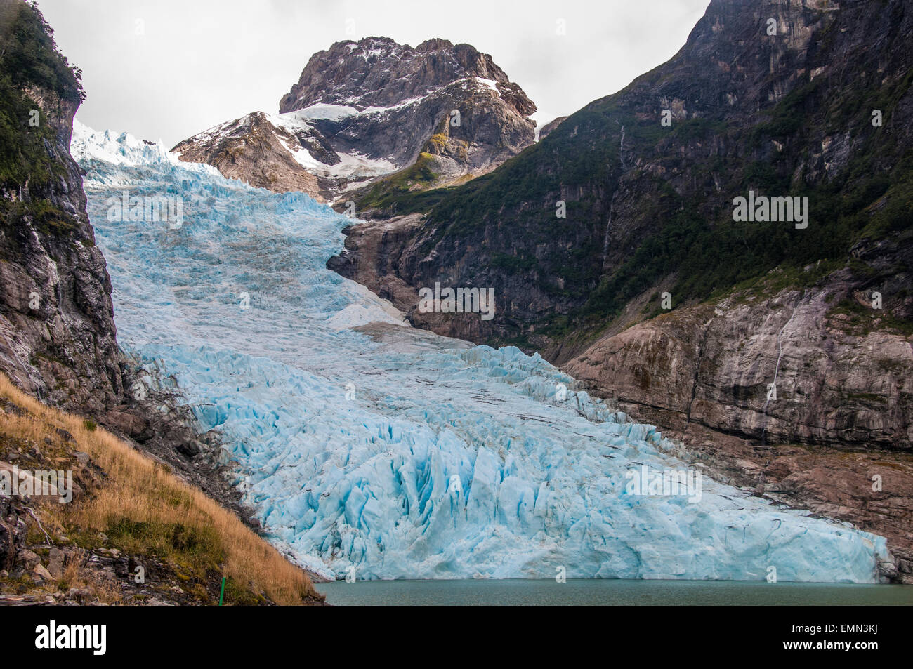 Glacier Serrano, du Parc National Bernardo O'Higgins, la Patagonie Chilienne Banque D'Images