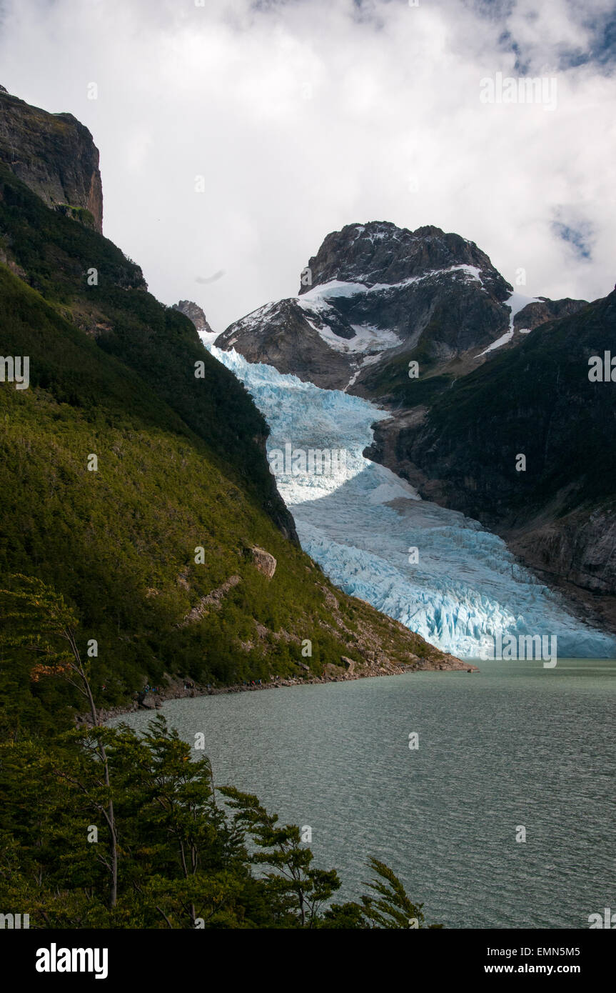 Glacier Serrano, du Parc National Bernardo O'Higgins, la Patagonie Chilienne Banque D'Images
