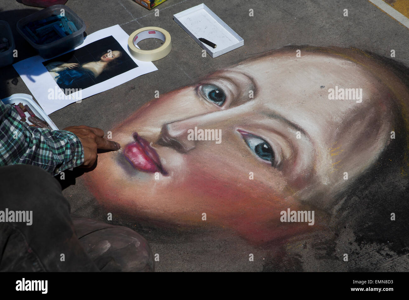 Artiste de rue chinois travaillant à Vancouver Banque D'Images