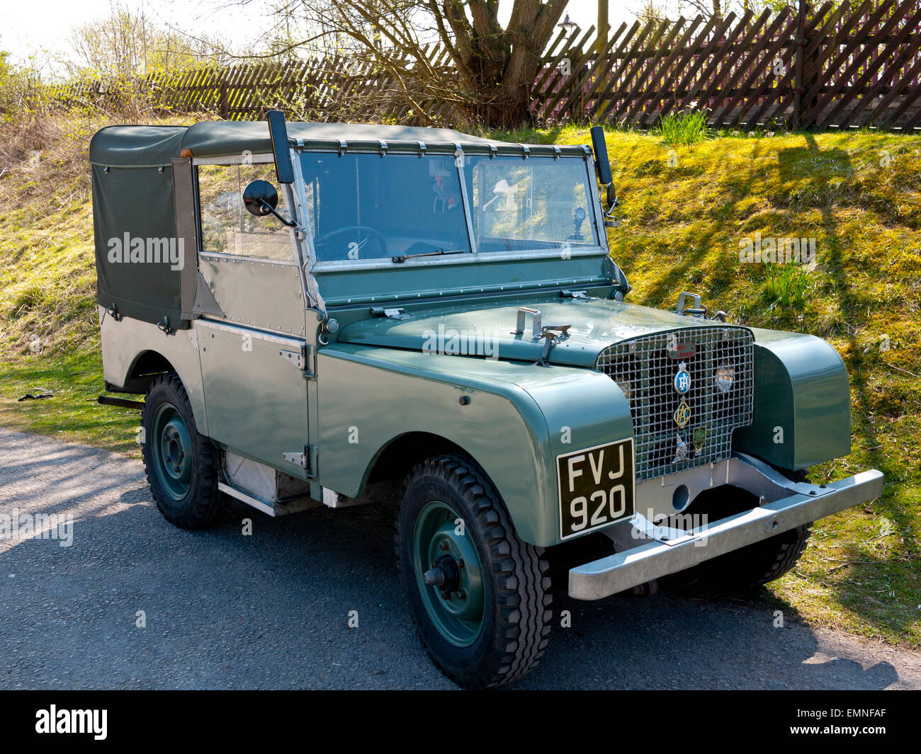Mark 1 Land Rover. Le Derbyshire, Angleterre, RU Banque D'Images