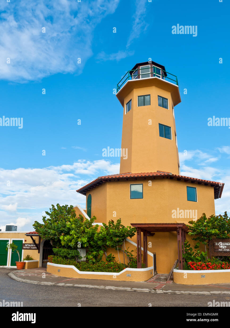 Un phare de décoration à Bonaire (Grill Argentin), des Caraïbes, îles ABC. Banque D'Images