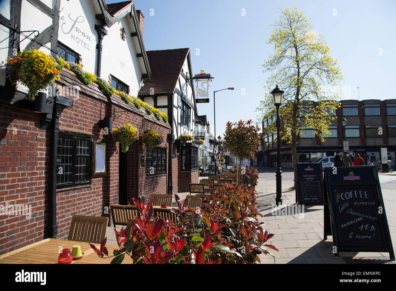 Le White Swan Hotel, Stratford Upon Avon Banque D'Images