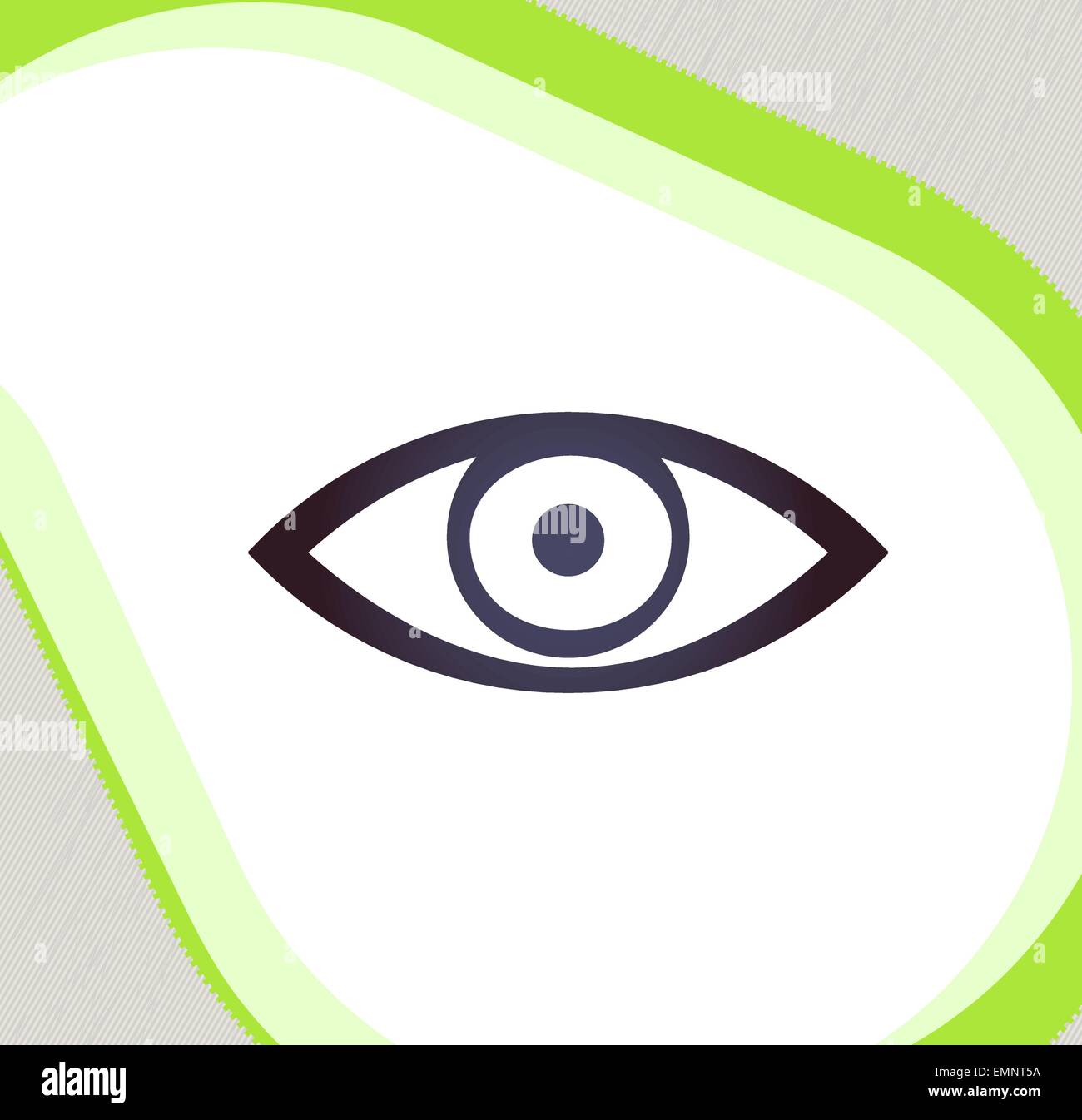 L'œil. Emblème de style rétro, l'icône, le pictogramme Illustration de Vecteur