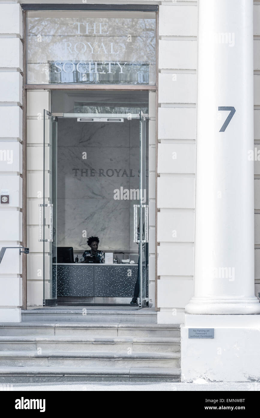 Entrée de la Société royale de Londres. Banque D'Images