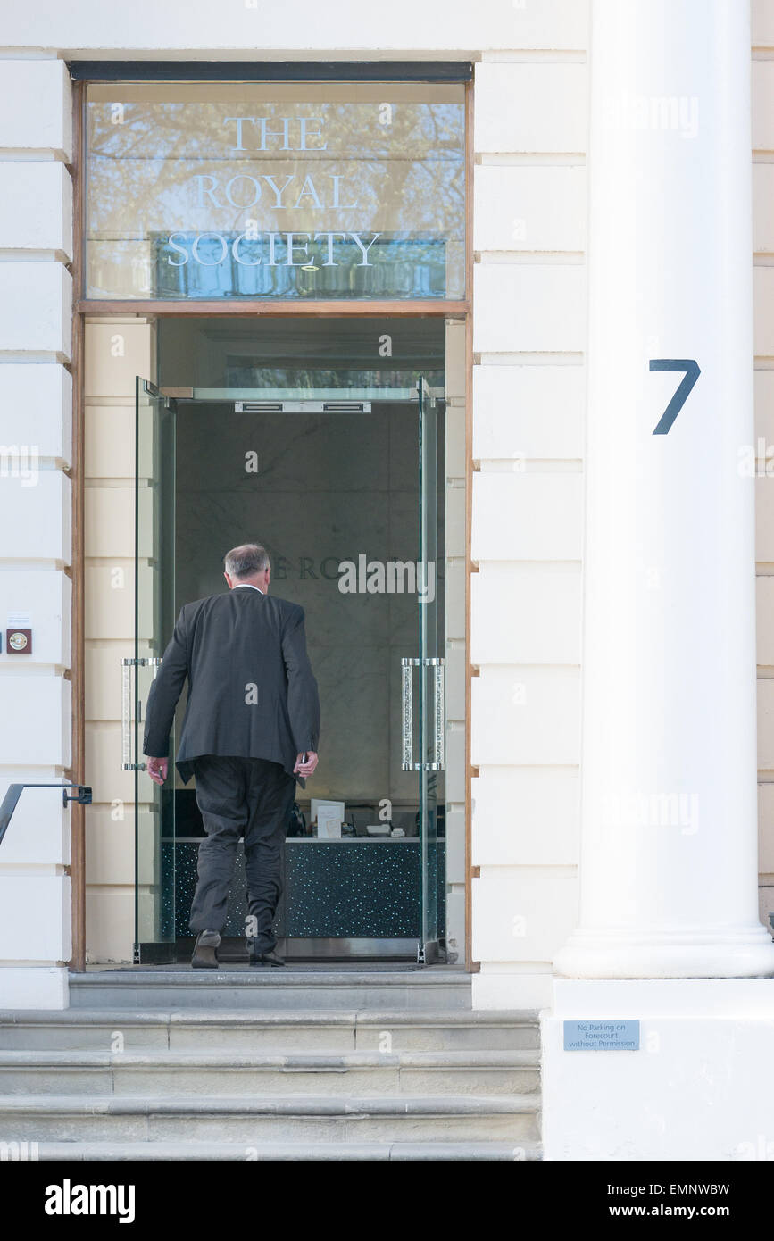 Entrée de la Société royale de Londres. Banque D'Images