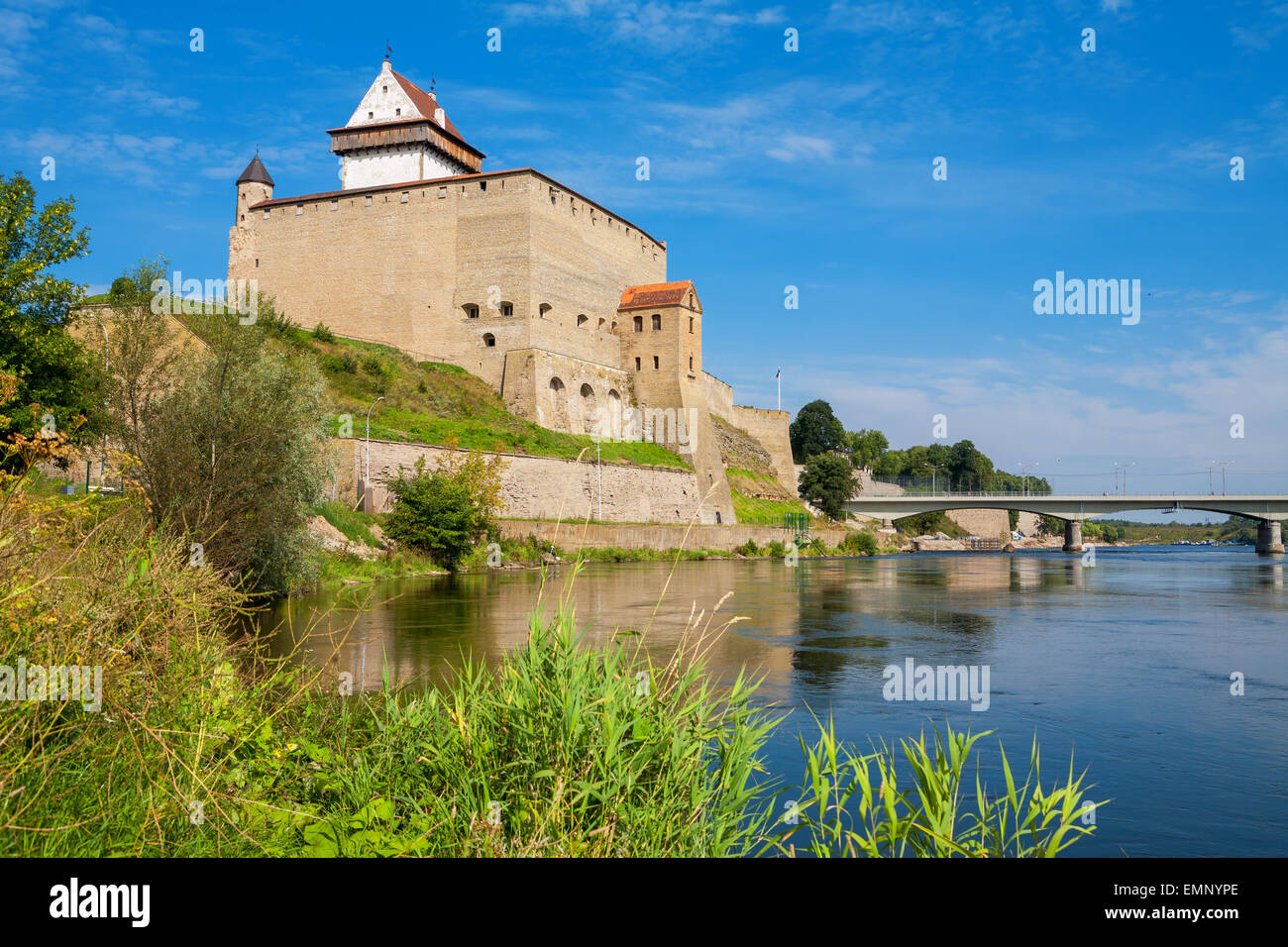 La forteresse de Narva. L'Estonie, de l'UNION EUROPÉENNE Banque D'Images