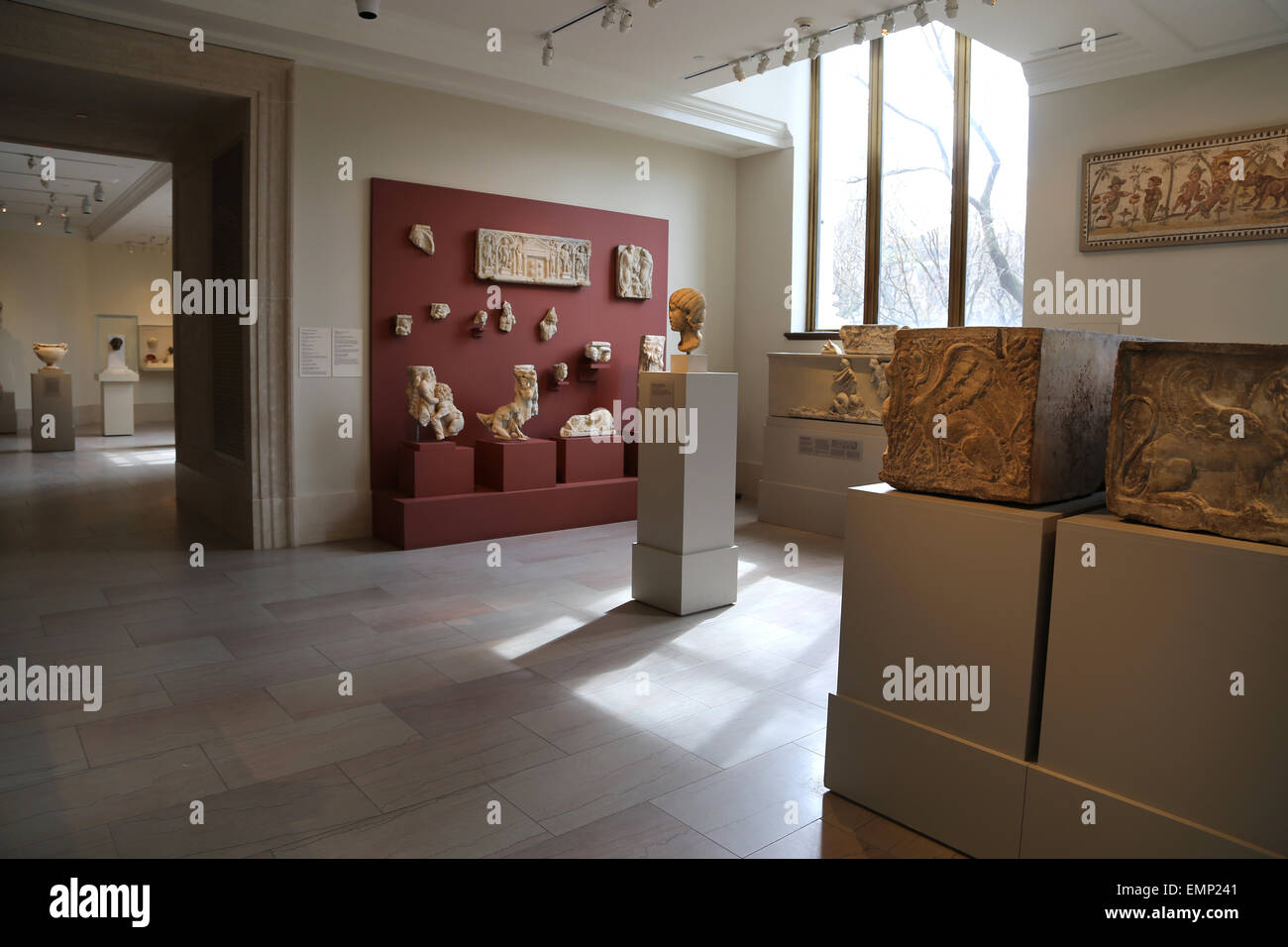 USA. La ville de New York. Metropolitan Museum of Art à l'intérieur. Chambre romaine. Banque D'Images