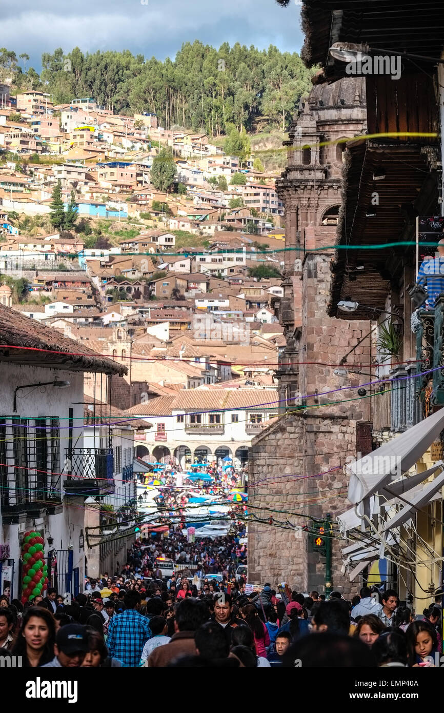Marché annuel à Cusco, Pérou Banque D'Images