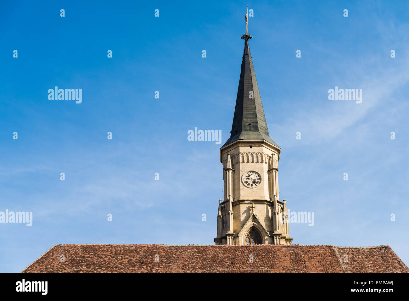 L'église de Saint Michel de style gothique est une église catholique romaine à Cluj-Napoca construit en 1390. Banque D'Images