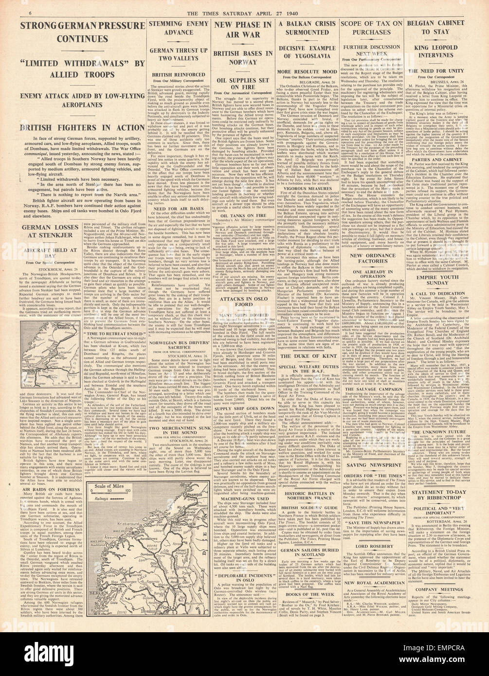 1940 page 6 la fois lutter contre l'Armée britannique des chances en Norvège Banque D'Images