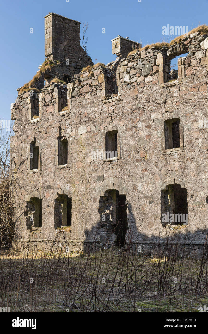 Ruine historique de Bernera Barracks à Glenelg en Ecosse. Banque D'Images