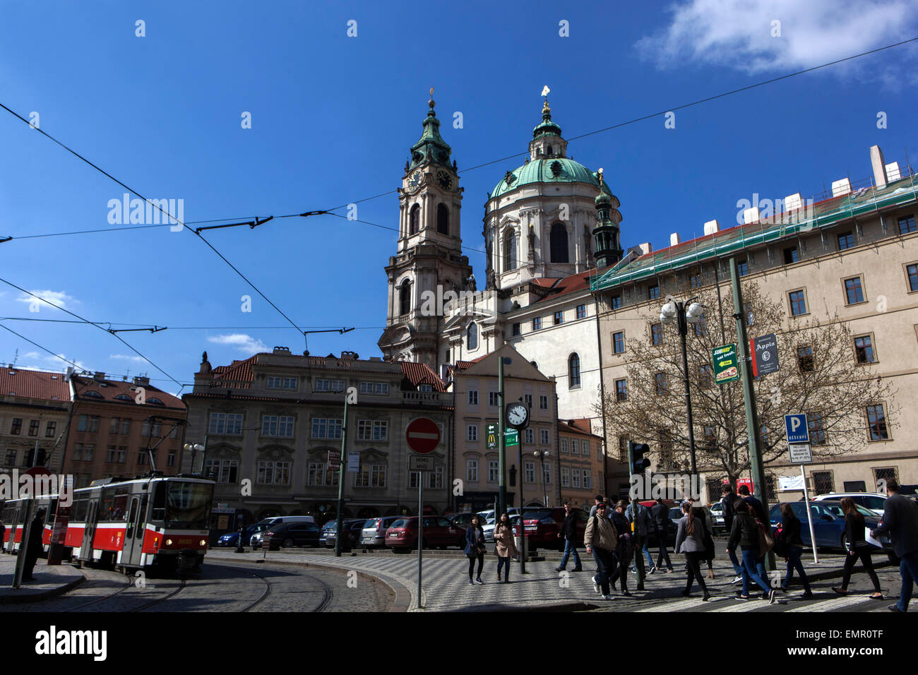 Place De La Ville De Prague, Malostranske Namesti, République Tchèque De Prague Banque D'Images