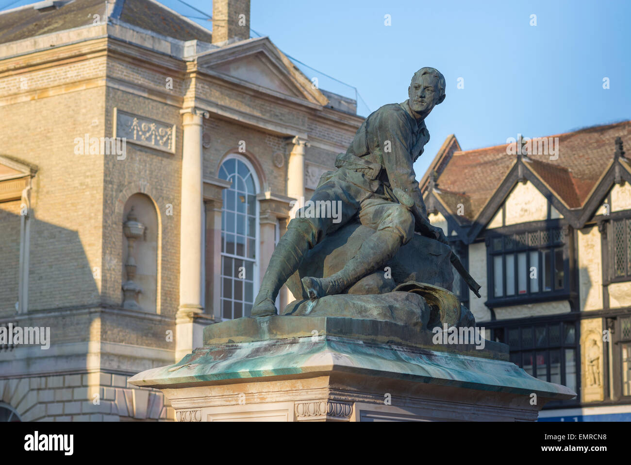 Mémorial de guerre du Suffolk, vue du mémorial de guerre en l'honneur des soldats du Suffolk qui sont morts dans la guerre de Boer, Bury St. Edmunds, Royaume-Uni. Banque D'Images