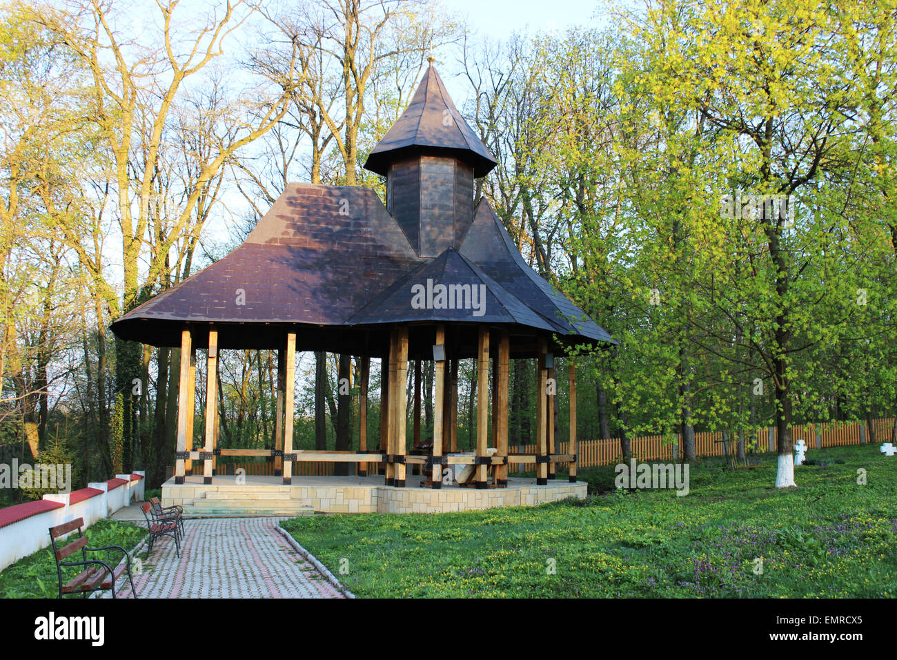 Église en bois Banque D'Images