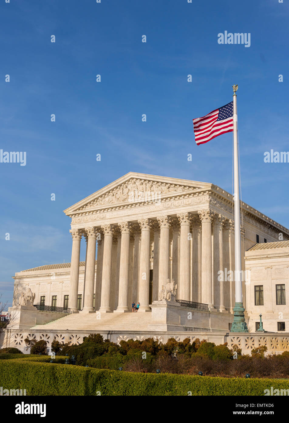 WASHINGTON, DC, USA - United States Supreme Court Building exterior. Banque D'Images