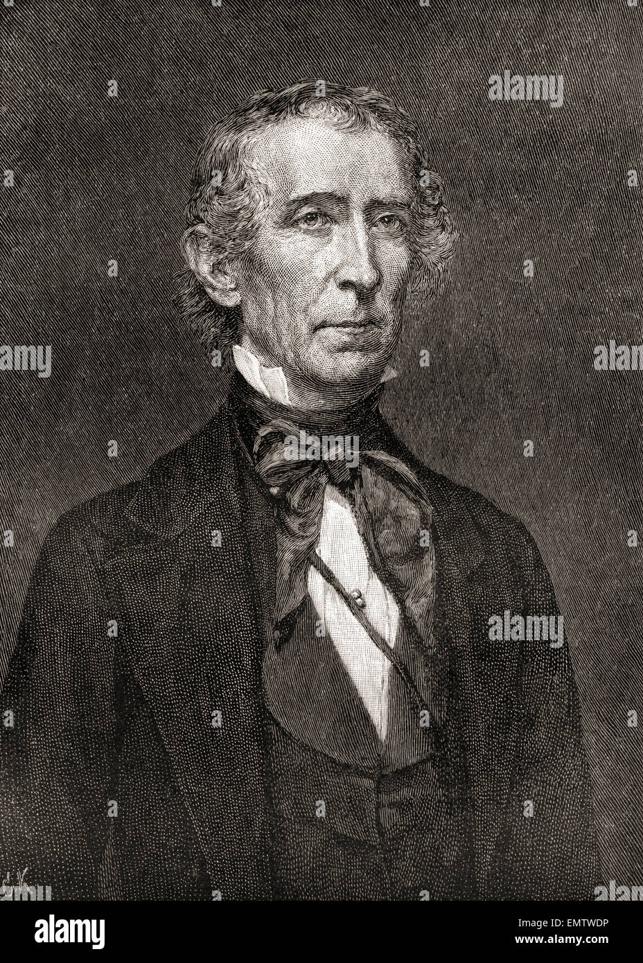 John Tyler, 1790 - 1862. 10e président des États-Unis, 1841-1845. Banque D'Images
