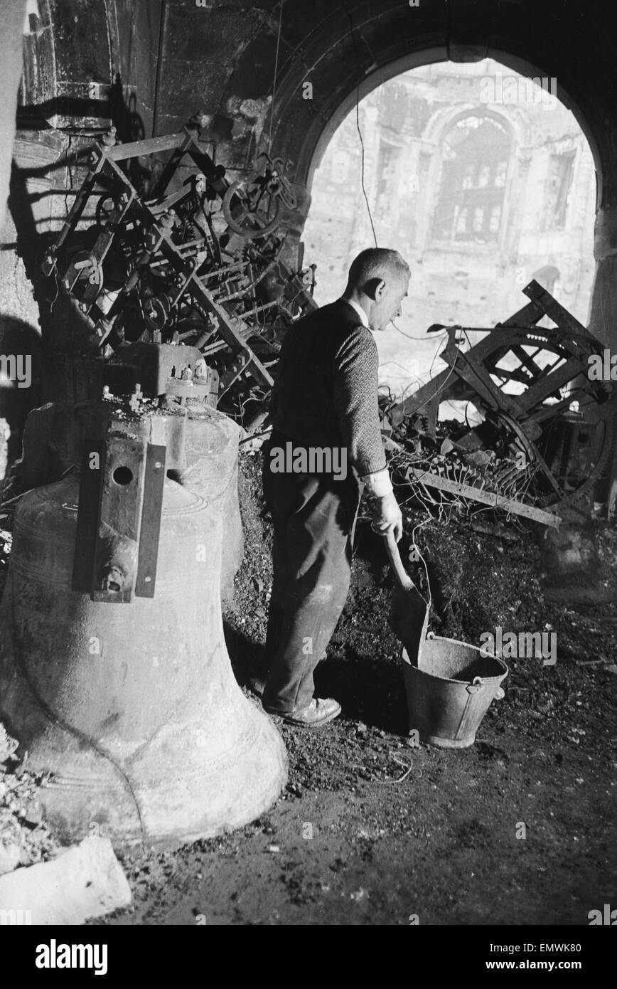 Dommages causés par les bombes, St Clement Danes, City of westminster. 14e mai 1941. Banque D'Images