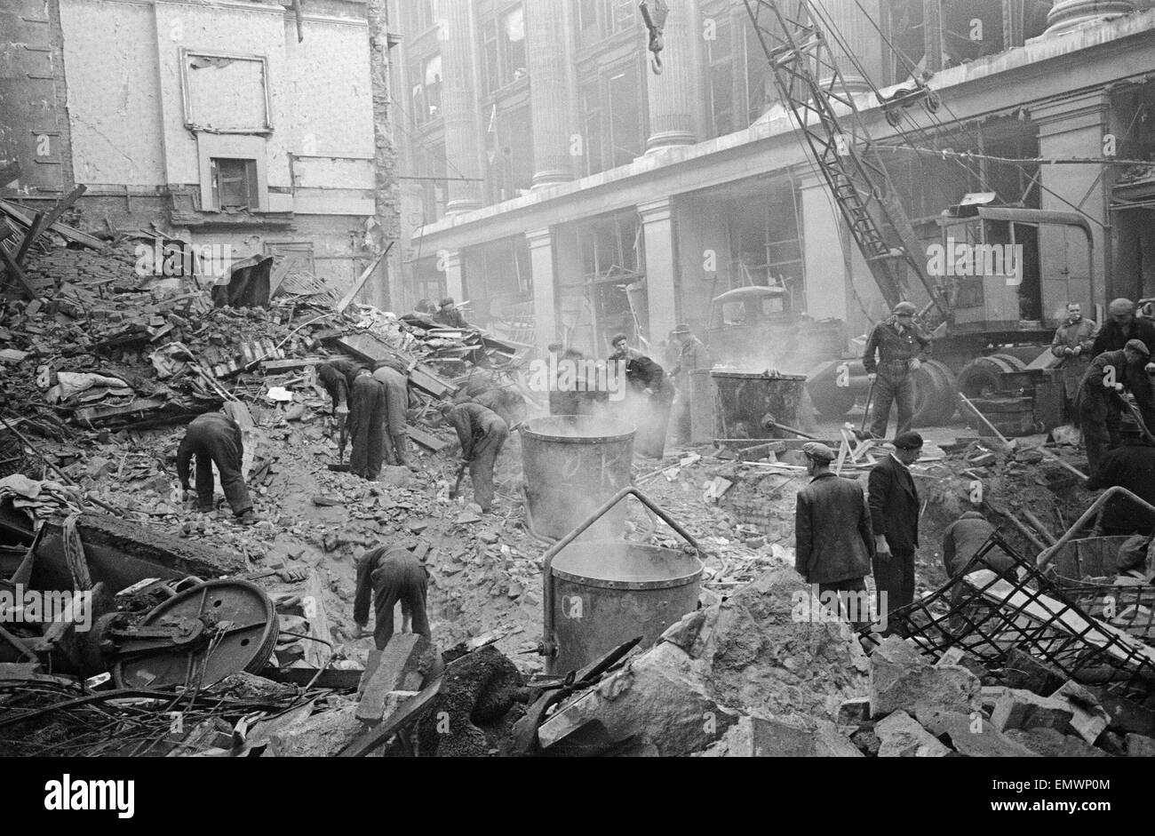 Les dégâts de raid aérien, le sud de l'Angleterre 20 Décembre 1944 Banque D'Images