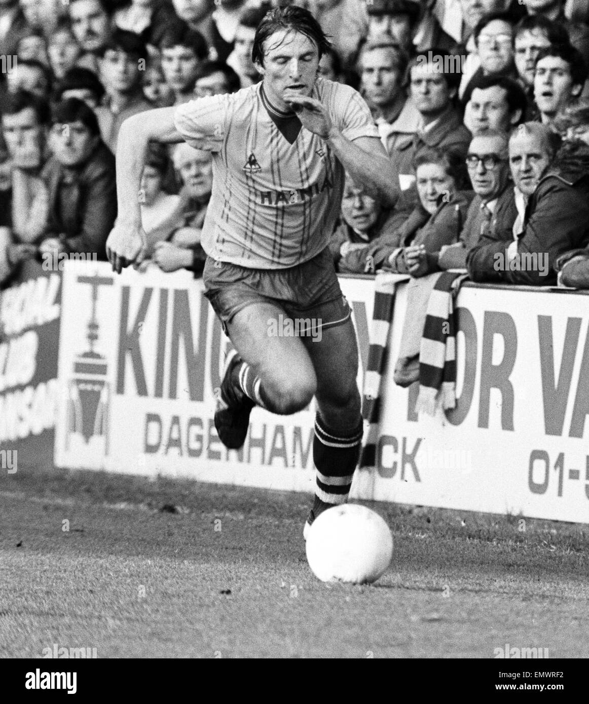 Division de la Ligue anglaise un match à Upton Park. West Ham United v Everton 1 0. L'Everton Gary Stevens. 10 novembre 1984. Banque D'Images