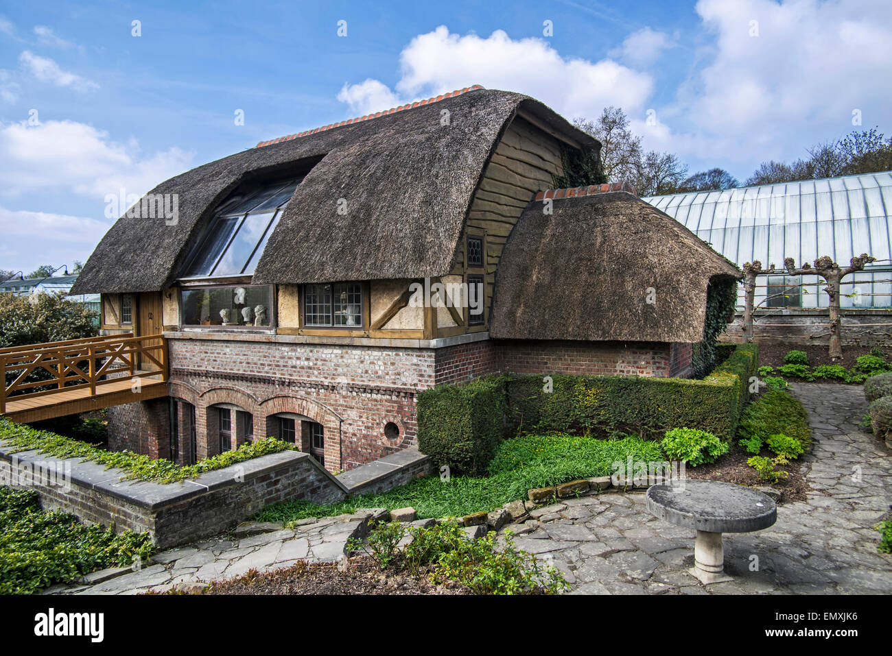 La Reine Elisabeth studio / atelier dans le parc du Palais Royal de Laeken, Bruxelles, Belgique Banque D'Images
