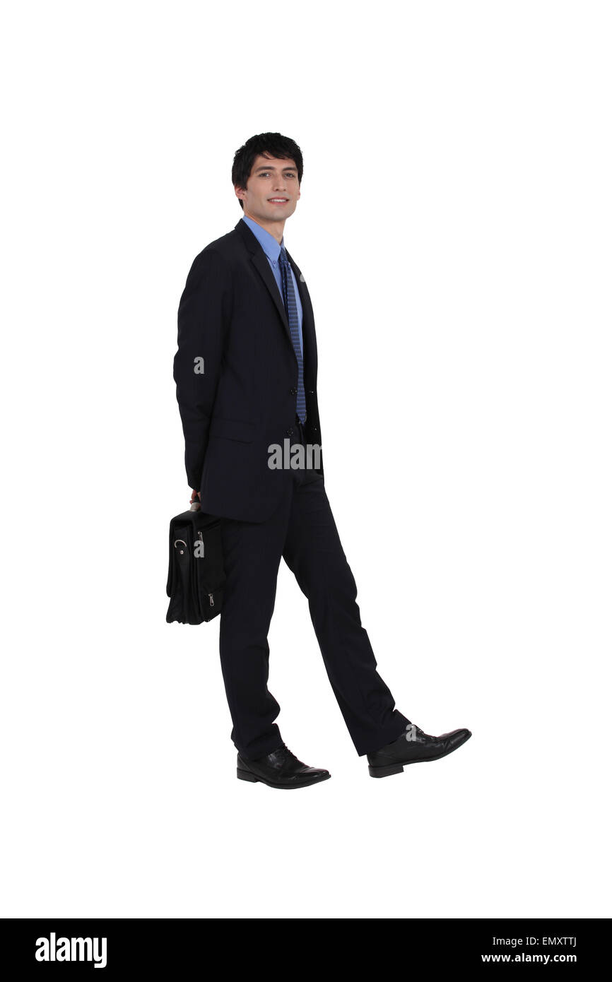 Businessman holding a briefcase Banque D'Images