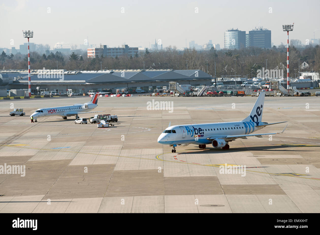 L'aéroport international de Düsseldorf Allemagne Banque D'Images