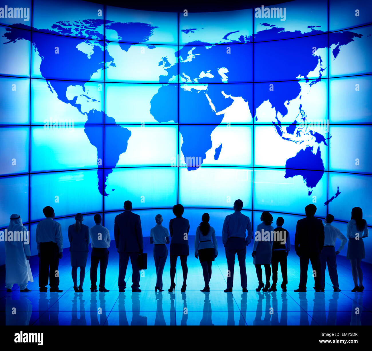Les gens d'affaires mondial carte du monde de l'entreprise Concept Connexion Banque D'Images