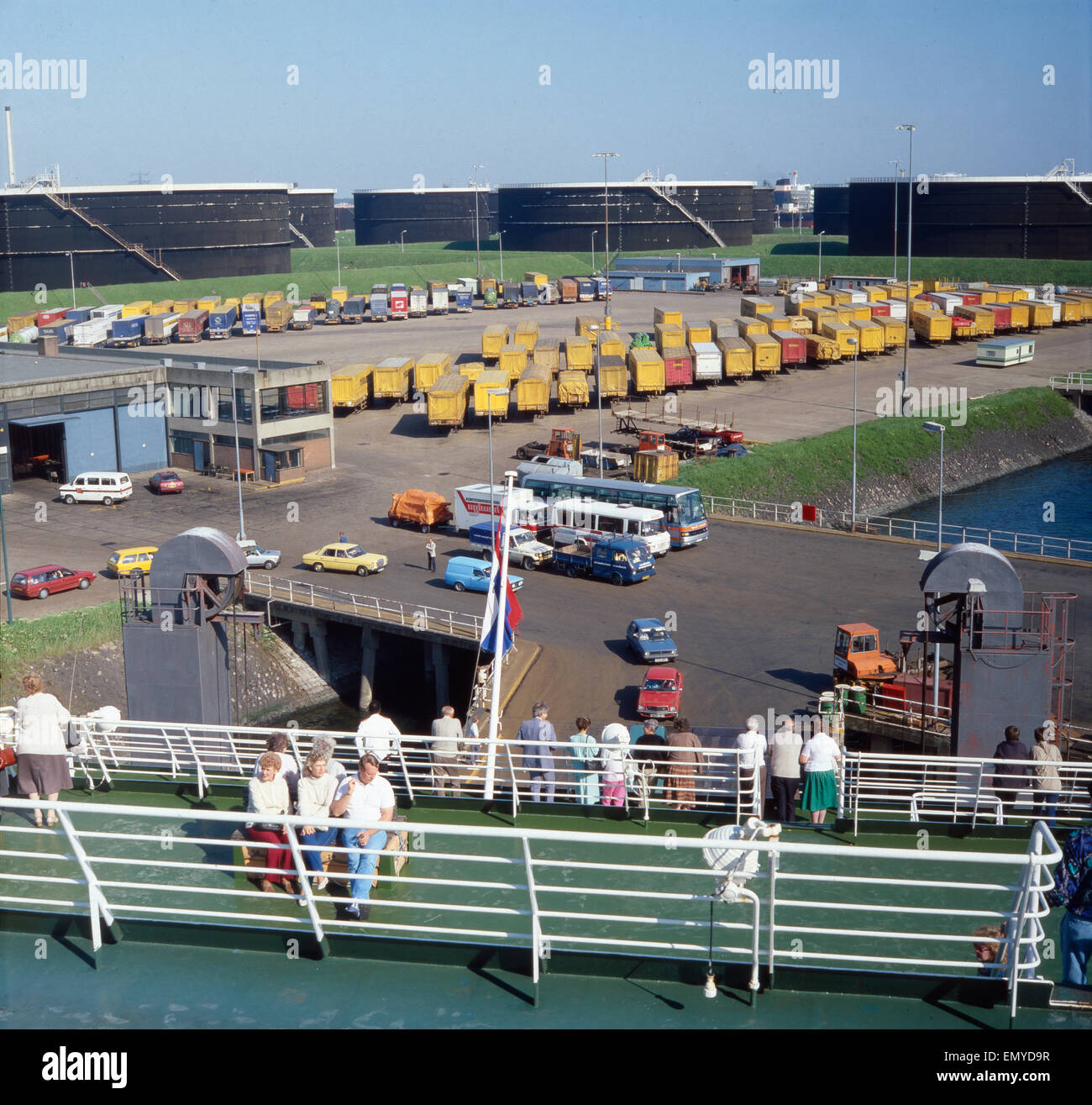 Eine Reise nach Rotterdam, Holland, 1980er Jahre. Un voyage à Rotterdam, Pays-Bas, 1980. Banque D'Images