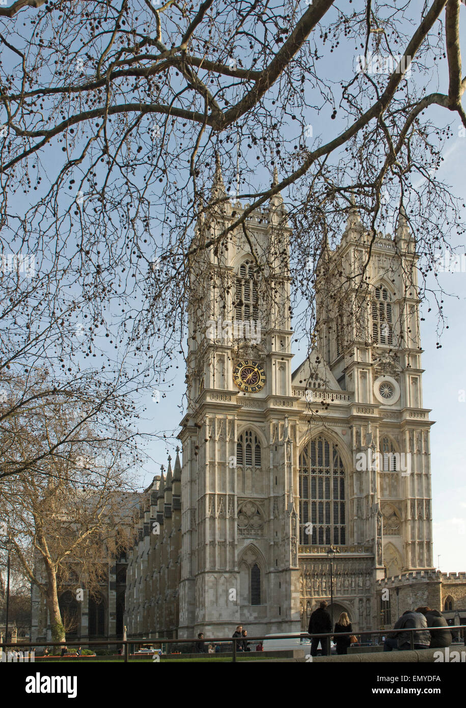 L'Abbaye de Westminster porte à l'extrémité ouest Banque D'Images